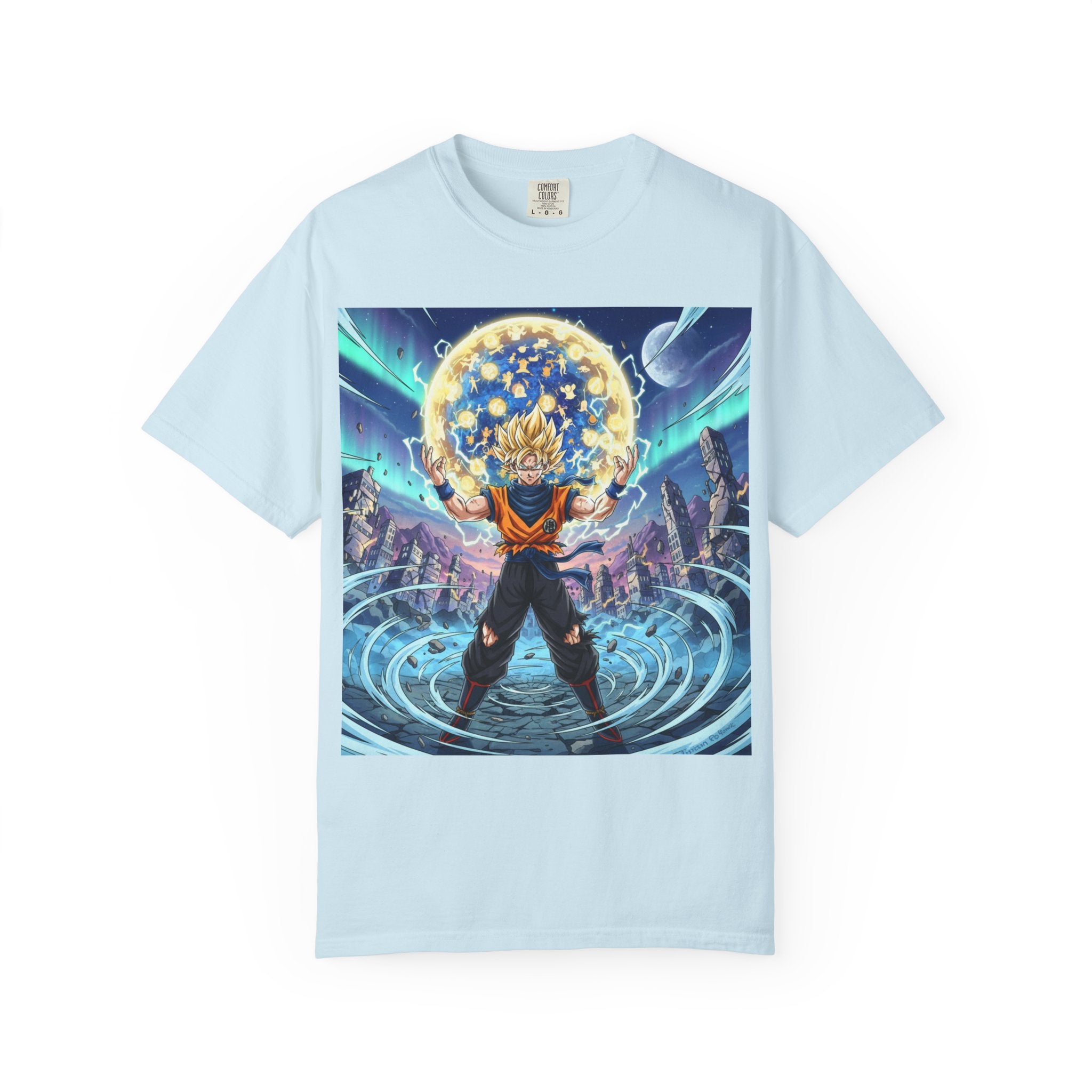 Anime Power T-Shirt — Dragon-Style Super Saiyan Artwork
