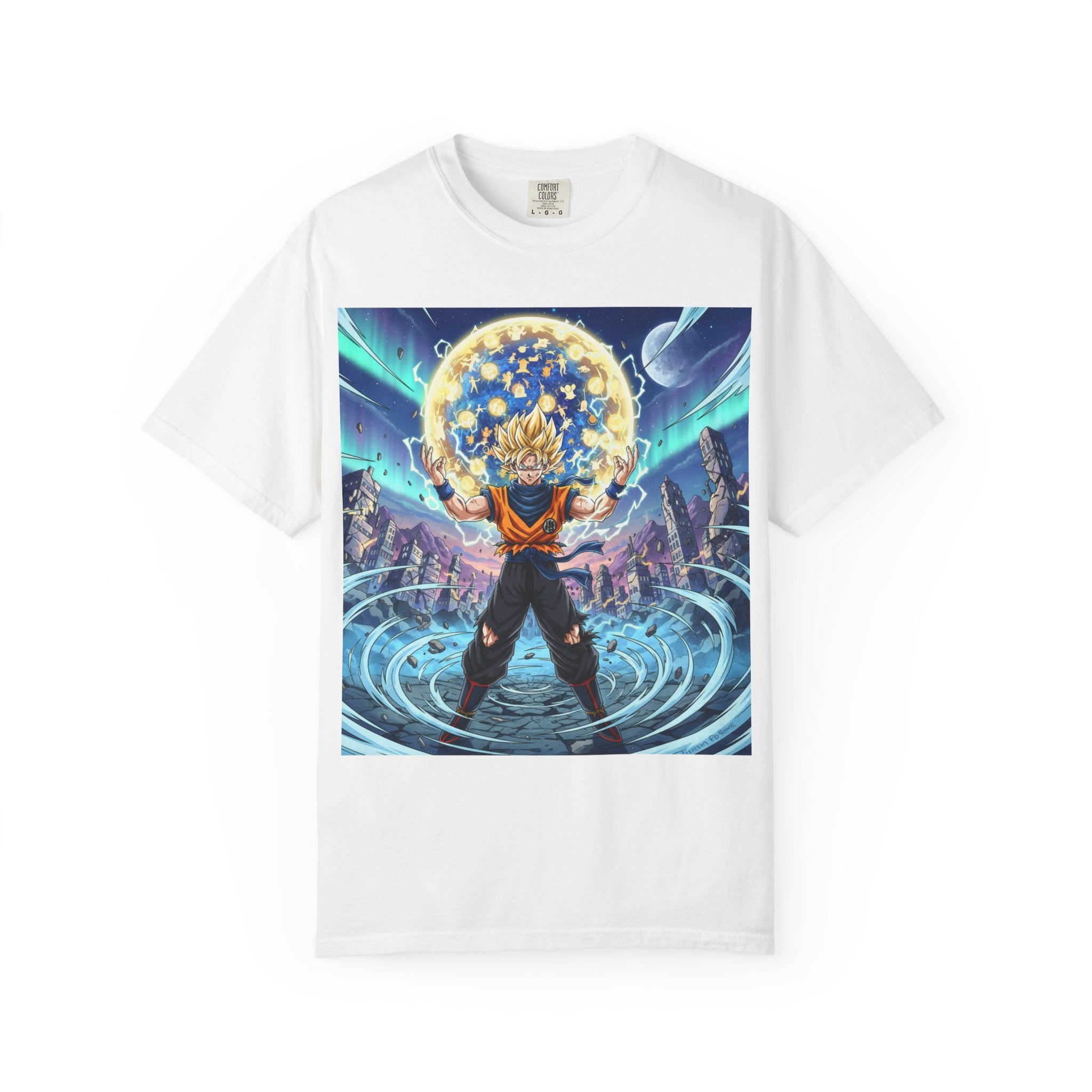 Anime Power T-Shirt — Dragon-Style Super Saiyan Artwork