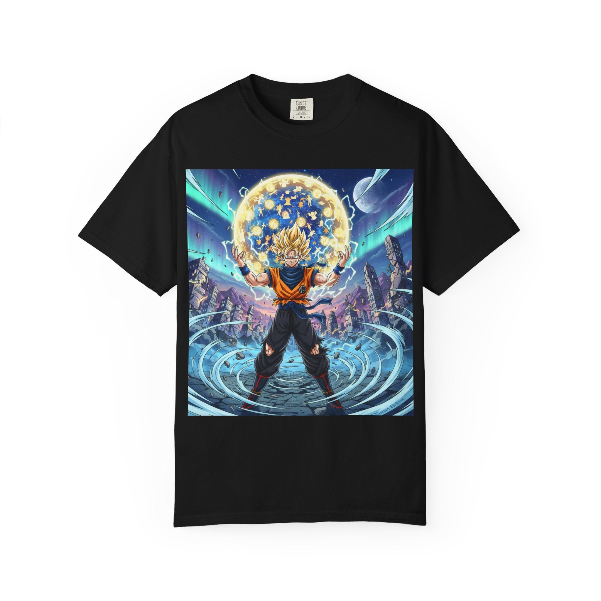 Anime Power T-Shirt — Dragon-Style Super Saiyan Artwork