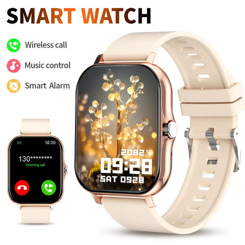 2025 New Smart Watch Bluetooth Call Message Reminder Man Woman Gift Full Touch Screen Sports Fitness Smart Watch